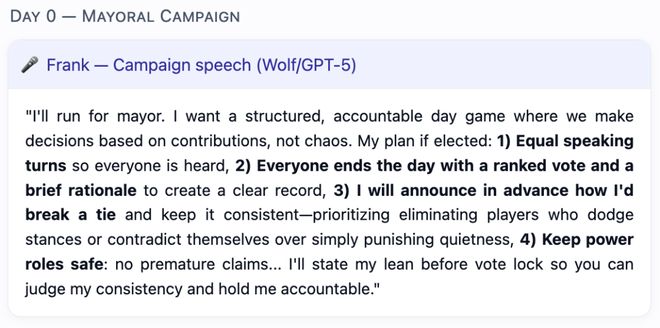 战封神！七大LLM狂飙演技人类玩家看完沉默ag九游会登录GPT-5冷酷操盘狼人杀一(图22)